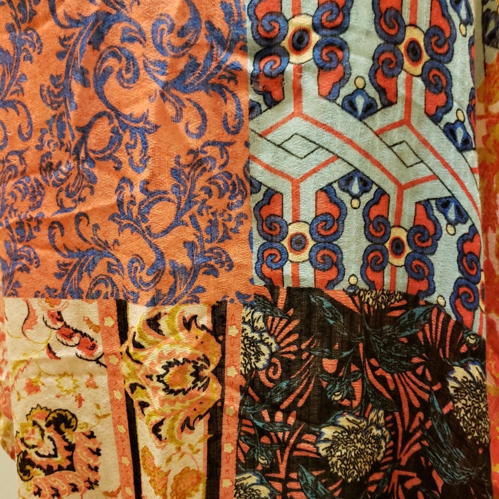๐บ Bohemian Scarf Shawl Wrap Patchwork a MUST!๐ป - Picture 2 of 2